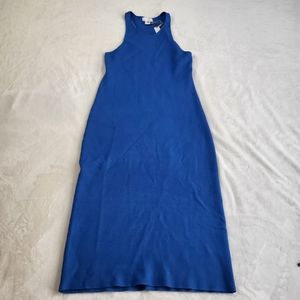 House of Harlow blue open back Halter Knit Maxi Dress sizeL